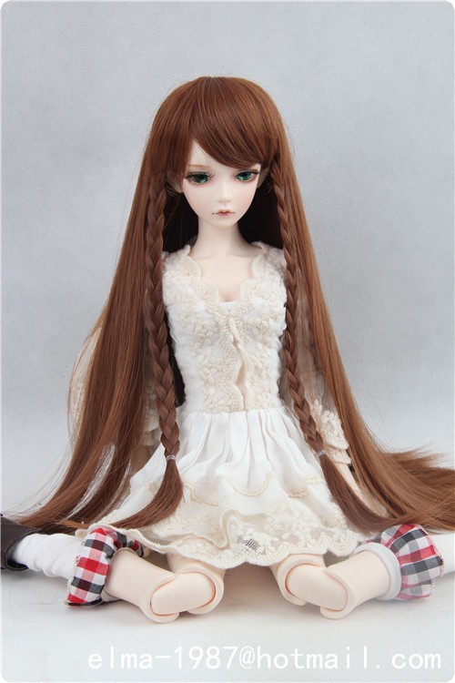 high temperature wire brown wig for bjd doll-04.jpg